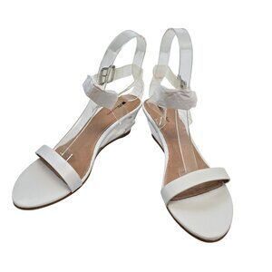 NWT/NIB Matiko Heely Clear Wedge Heel Strappy Sandal Size 39/US 8.5